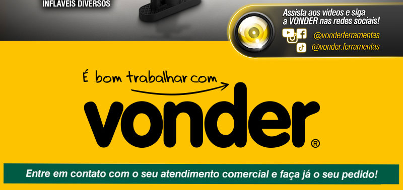 VONDER - Bomba de ar para Encher Pneus BP 050