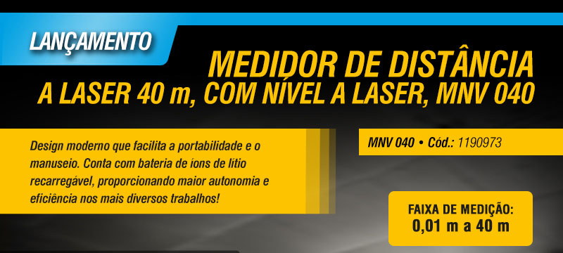 VONDER - Medidor de Distncia a Laser 40 m, com Nvel a Laser, MNV 040