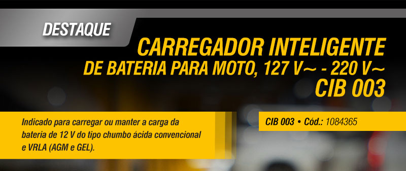 VONDER - Carregador Inteligente de Bateria para Moto, CIB 003