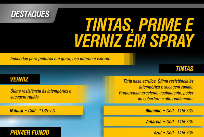 VONDER - Tintas, Prime e Verniz em Spray