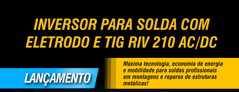 VONDER - Inversor para Solda com Eletrodo e TIG RIV 210 AC/DC