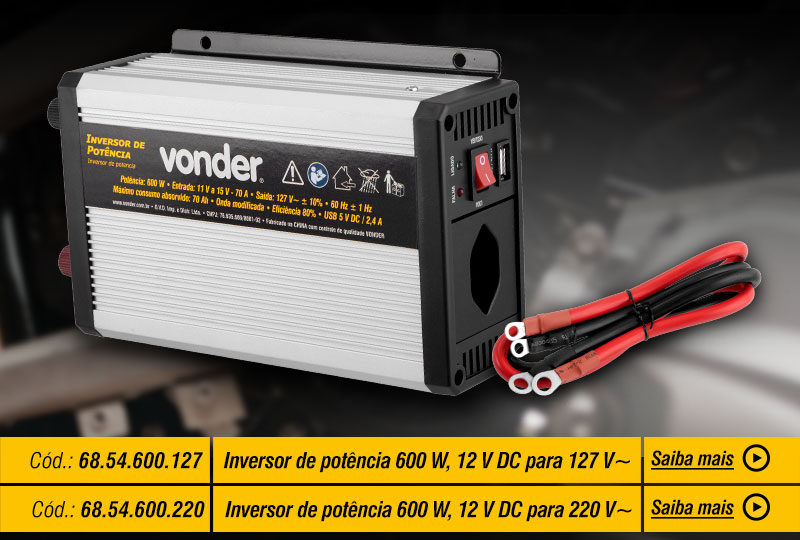 VONDER - Inversor de Potncia 600 W