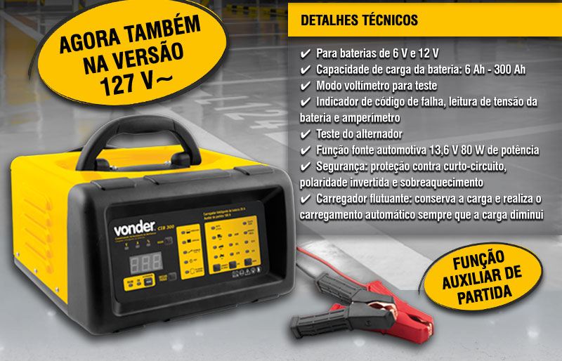 VONDER - Carregadores Inteligentes de Bateria