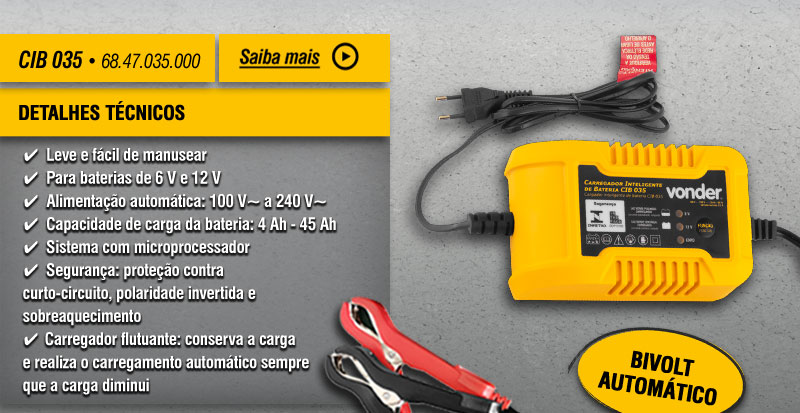 VONDER - Carregadores Inteligentes de Bateria