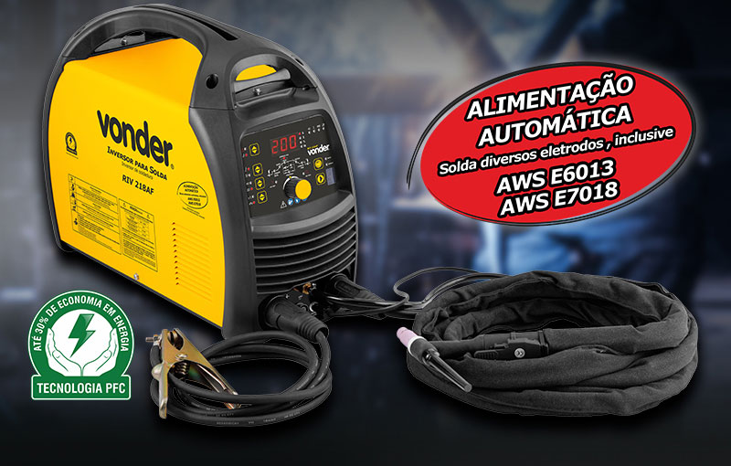VONDER - Inversor para Solda TIG e Eletrodo RIV 218AF