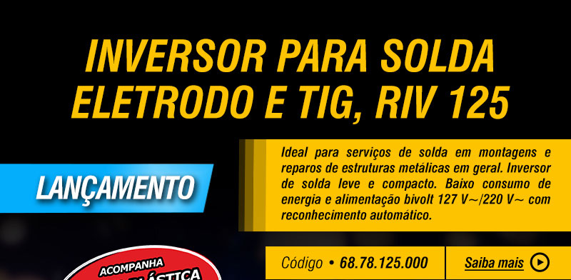 VONDER - Inversor para Solda Eletrodo e TIG  RIV 125
