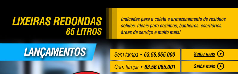 VONDER - Lixeiras Redondas 65 Litros, Inox