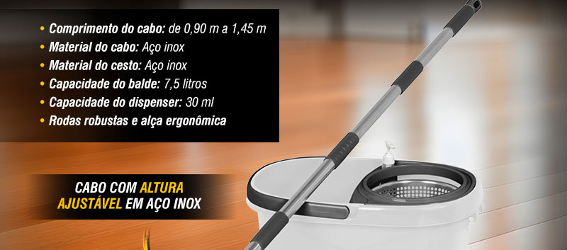 VONDER - Rodo MOP com Cesto em Ao Inox