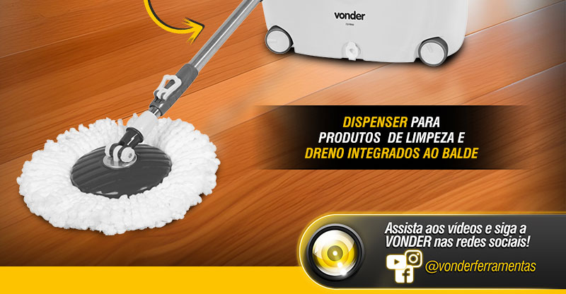 VONDER - Rodo MOP com Cesto em Ao Inox