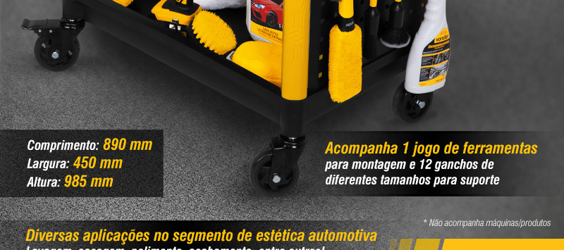 VONDER PLUS - Carro para Detalhamento Automotivo, CAV 100