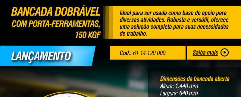 VONDER - Bancada Dobrvel com Porta-ferramentas, 150 kgf