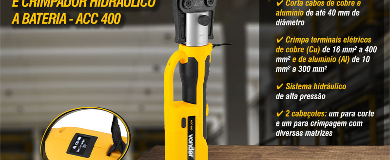 VONDER - Alicates Cortadores e Crimpadores a Bateria 18 V