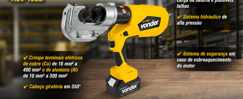 VONDER - Alicates Cortadores e Crimpadores a Bateria 18 V