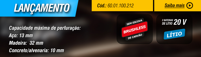 VONDER PLUS - Parafusadeira/Furadeira com Impacto a Bateria PFV 212IB