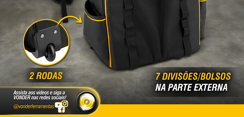 VONDER - Mochila para Ferramentas com Rodas, MOV 0580