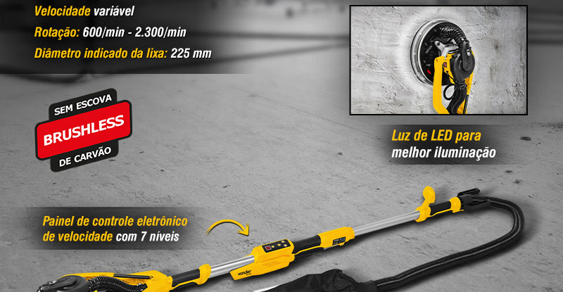 VONDER - Lixadeira de Parede com LED LPV 950B