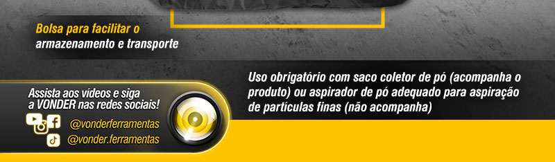 VONDER - Lixadeira de Parede com LED LPV 950B