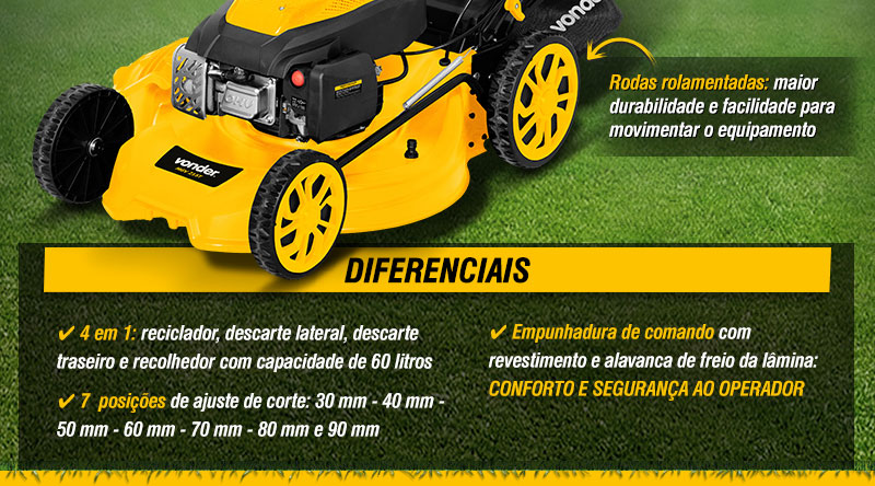 VONDER - Motor e Mquina a Gasolina para Cortar Grama MGV 215T