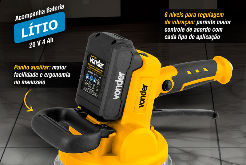 VONDER - Mquina para Assentar Piso a Bateria com Ventosa MAP 210