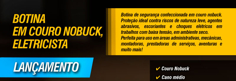 VONDER - Botina em Couro Nobuck Eletricista