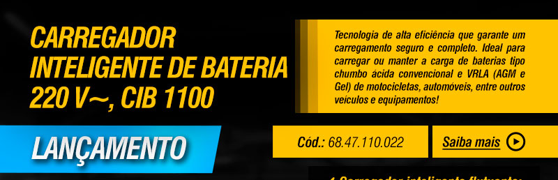 VONDER - Carregador Inteligente de Bateria 220 V~, CIB 1100