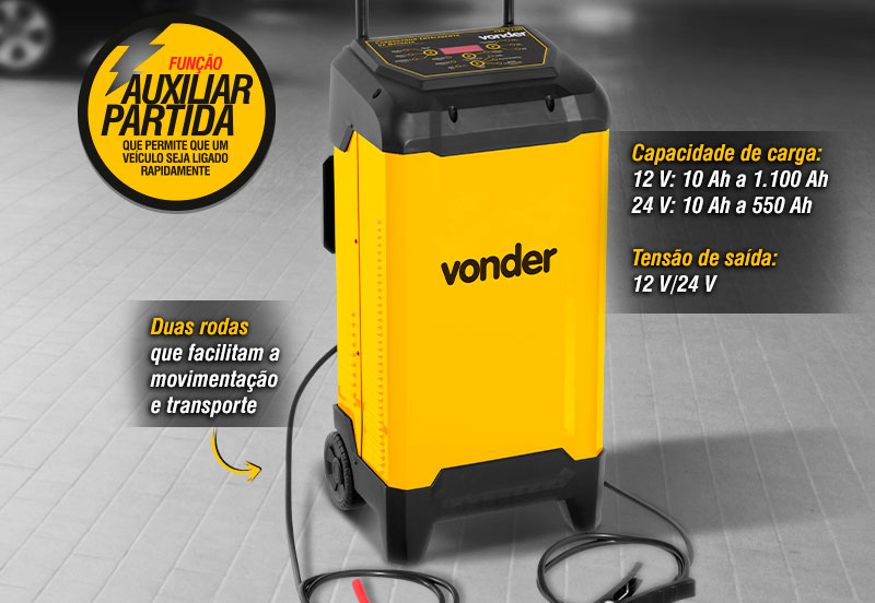 VONDER - Carregador Inteligente de Bateria 220 V~, CIB 1100
