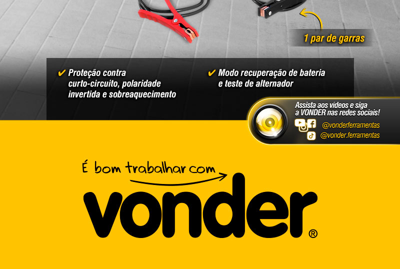 VONDER - Carregador Inteligente de Bateria 220 V~, CIB 1100