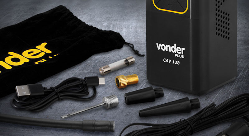 VONDER PLUS - Compressor de Ar Automotivo a Bateria CAV 128