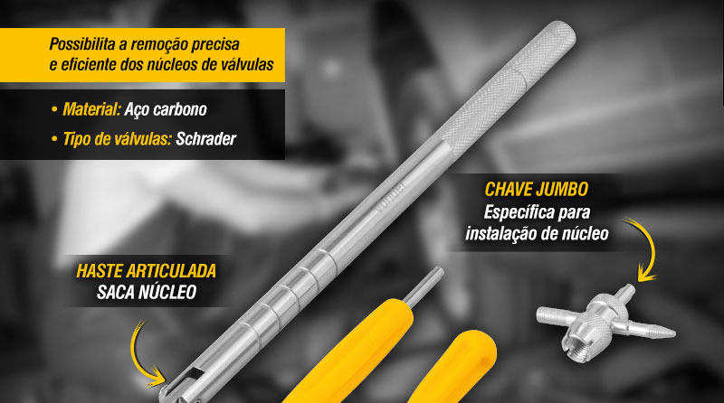 VONDER - Conjunto Saca Vlvulas de Pneus
