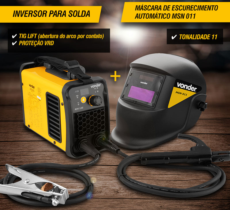 VONDER - Inversor para Solda com Mscara de Escurecimento Automtico IM 125