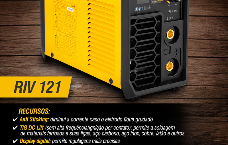 VONDER - Inversor para Solda Eletrodo e TIG RIV 121