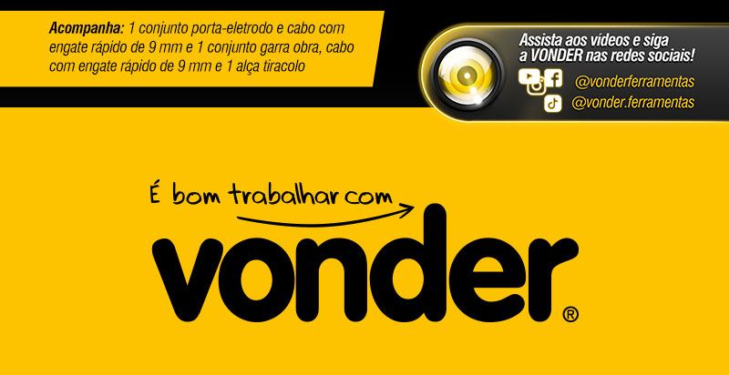VONDER - Inversor para Solda Eletrodo e TIG RIV 121
