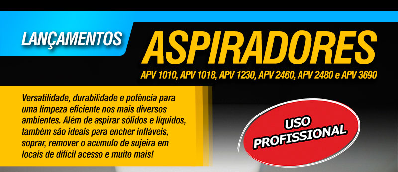 VONDER - Aspiradores APV 1010, APV 1018, APV 1230, APV 2460, APV 2480 e APV 3690