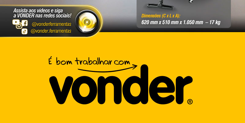 VONDER - Aspiradores APV 1010, APV 1018, APV 1230, APV 2460, APV 2480 e APV 3690