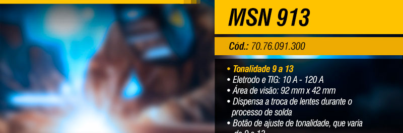 VONDER - Mscaras para Solda com Escurecimento Automtico MSN 011 e MSN 913