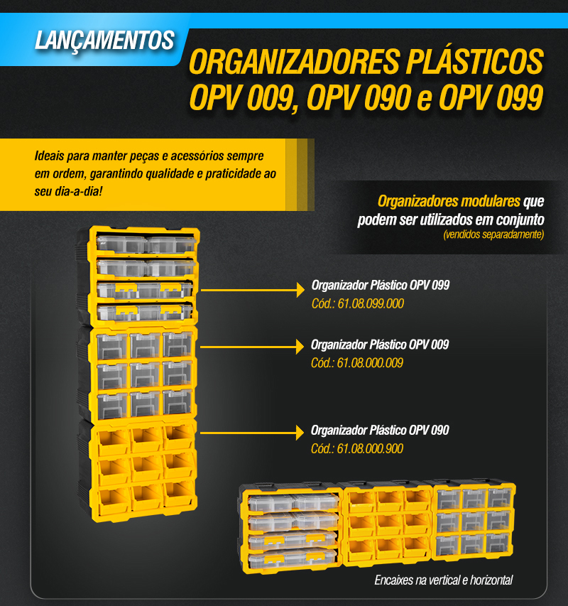 VONDER - Organizadores Plsticos OPV 009, OPV 090 e OPV 099