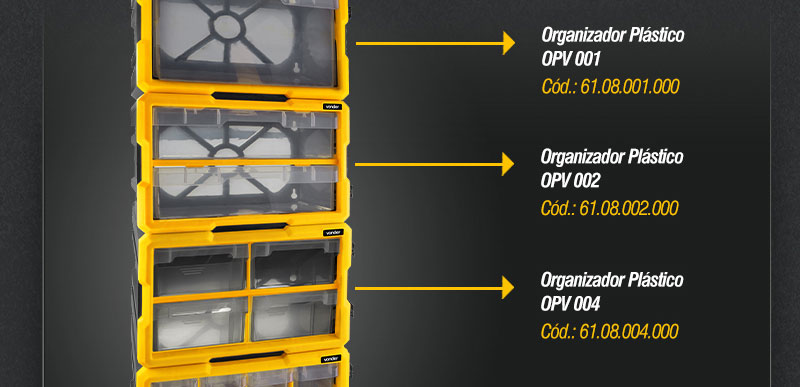 VONDER - Organizadores Plsticos OPV 001, OPV 002, OPV 004 e OPV 012