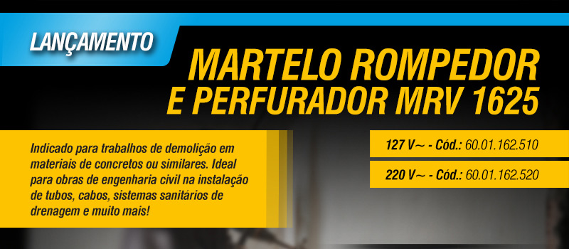 VONDER - Martelo Rompedor e Perfurador MRV 1625