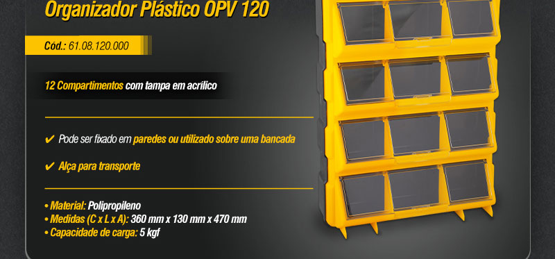 VONDER - Organizadores Plsticos OPV 120, OPV 170, OPV 230 e OPV 260