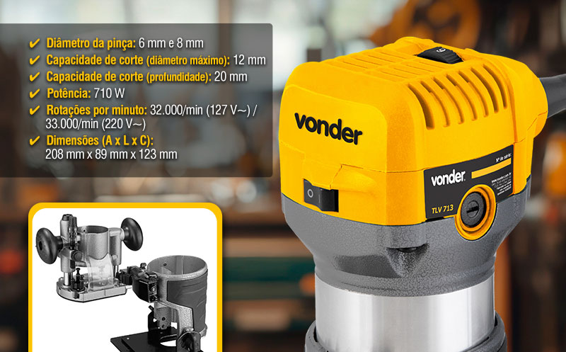 VONDER - Tupia Laminadora 3 em 1, TLV 713