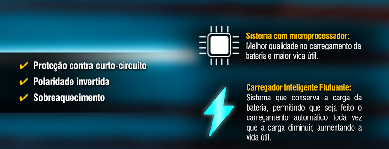 VONDER - Carregadores Inteligentes de Bateria CIB 085, CIB 220 e CIB 280