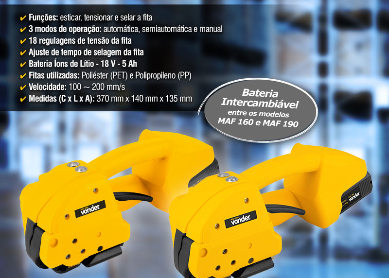 VONDER - Mquinas a Bateria 18 V para Arquear Fitas