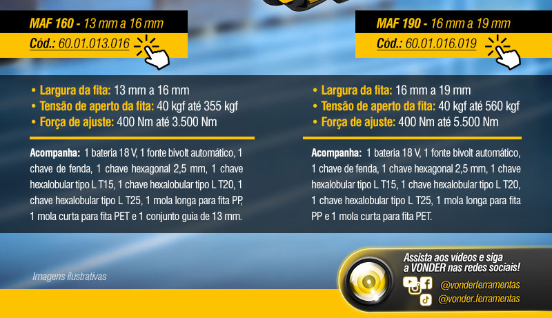 VONDER - Mquinas a Bateria 18 V para Arquear Fitas