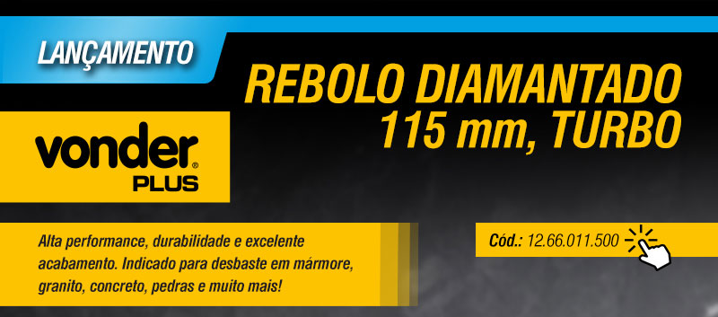 VONDER PLUS - Rebolo Diamantado 115 mm, Turbo