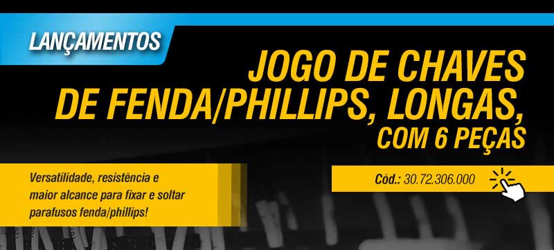 VONDER - Jogo de Chaves de Fenda/Phillips, Longas com 6 Peas