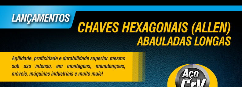 VONDER - Chaves Hexagonais (Allen) Abauladas Longas