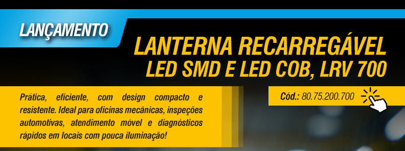 VONDER - Lanterna Recarregvel LED SMD e LED COB, LRV 700