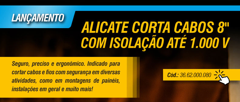 VONDER - Alicate Corta Cabos 8" com Isolação até 1.000 V