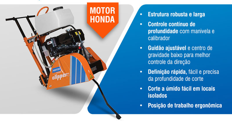 NORTON CLIPPER - Mquina a Gasolina para Cortar Asfalto, Concreto e Piso