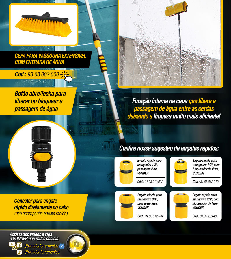 VONDER - Vassouras Extens�veis com Entrada de �gua